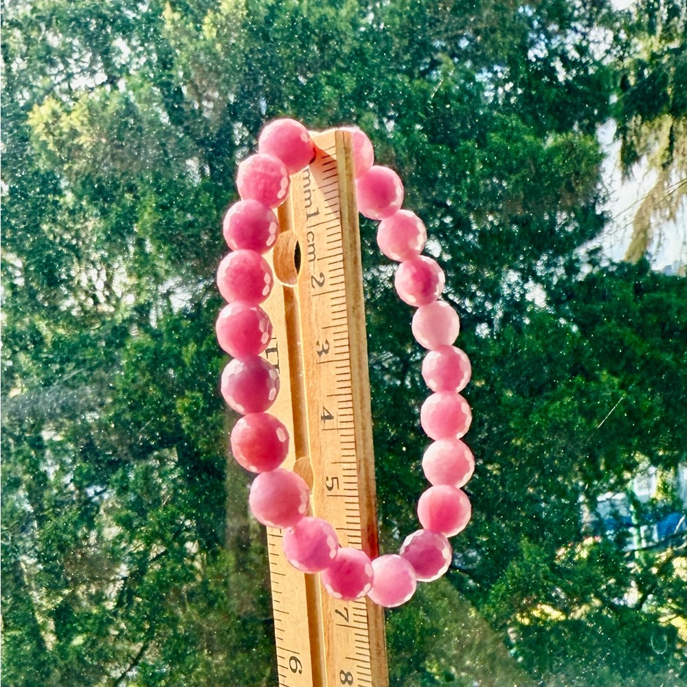 Natural Ruby Beaded Bracelet